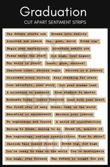 Graduation Cut Apart Sentiment Strips